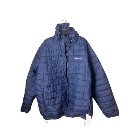 Columbia Thermal THERMAL Reflective Hooded Jacket, Collegiate Navy, XX-Large - Picture 1 of 4